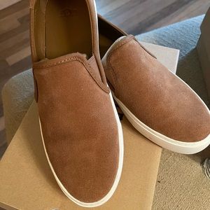UGG Chestnut Suede Slip On Sneakers